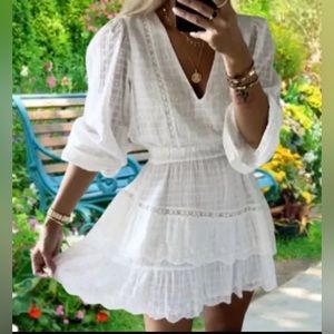 Zara embroidered eyelet dress . NWT size Large